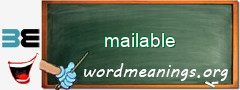 WordMeaning blackboard for mailable